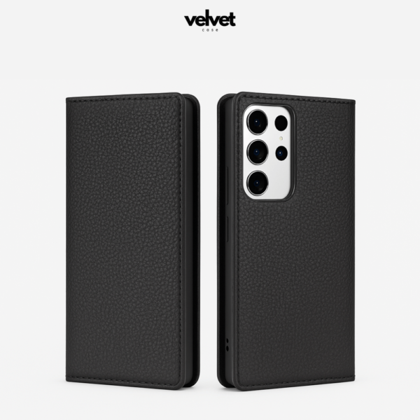 Étui portefeuille en cuir PU pour Samsung Galaxy S25 / S25 Plus / S25 Ultra / S24 FE
