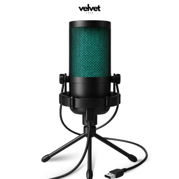 Microphone RGB usb avec fonction mute tactile et trépied – Image 2