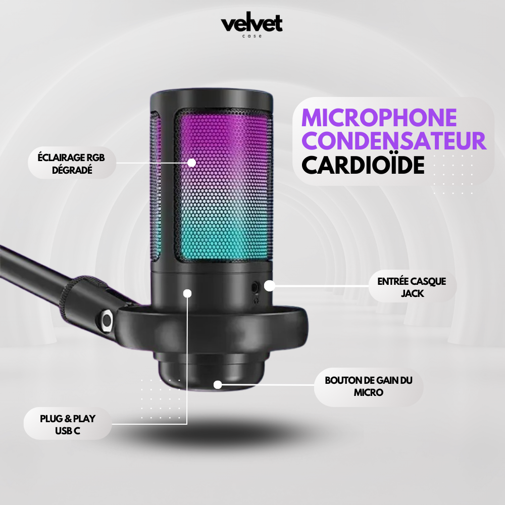 Microphone a Condensateur Cardioide fiche description
