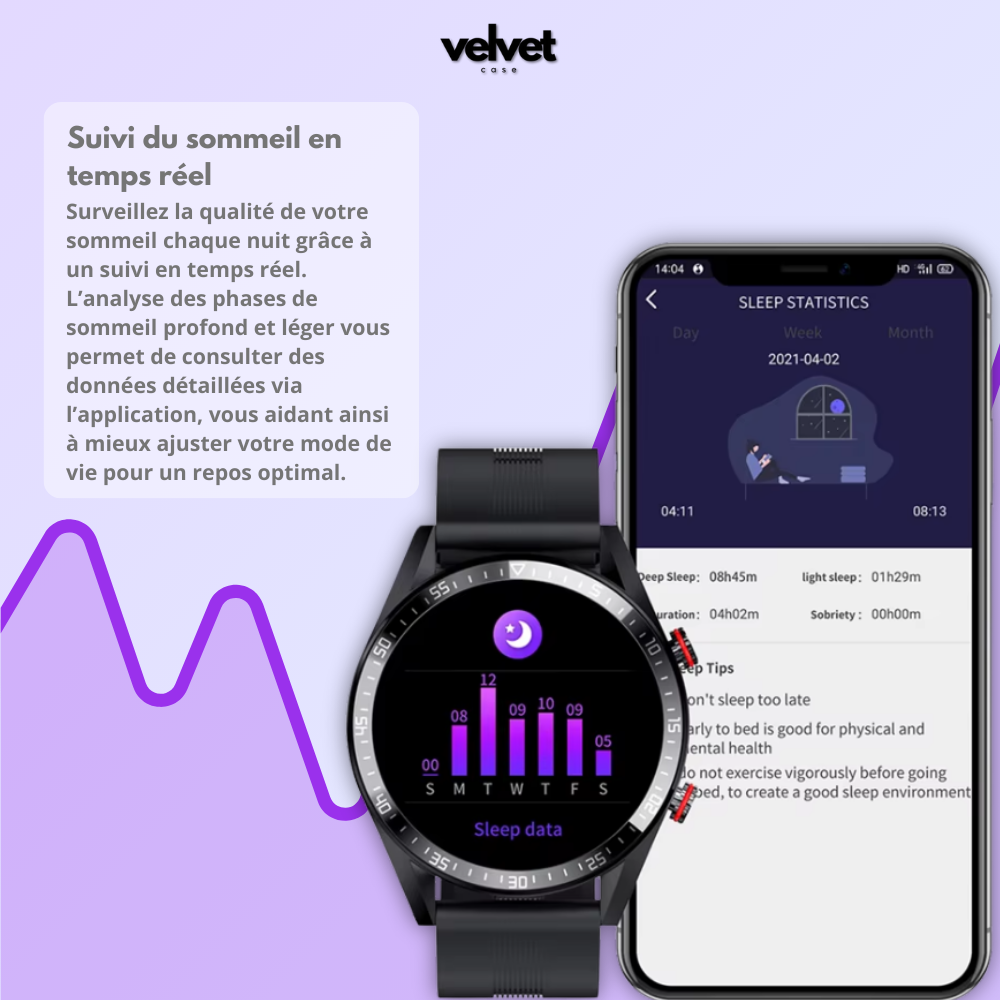 suivis du temp de sommeil montre connecte